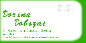 dorina dobszai business card